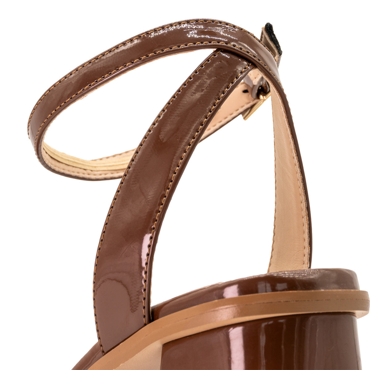 Sandalia Veronica Café Charol